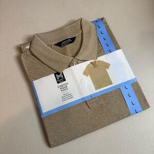 NWT Men’s Member’s Mark Stretch Piqué Polo Size L Khaki